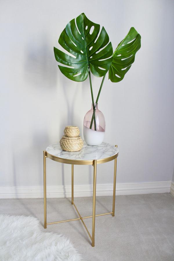 Ikea Marble and Brass Bathroom Side Table Hack