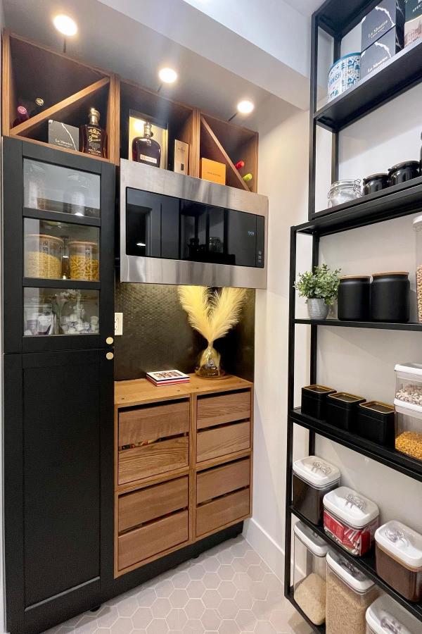 Warm wood tones and ikea pantry ideas create inviting, organized spaces.